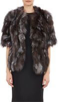 Thumbnail for your product : Barneys New York Fox Fur Short-Sleeve Jacket-Grey