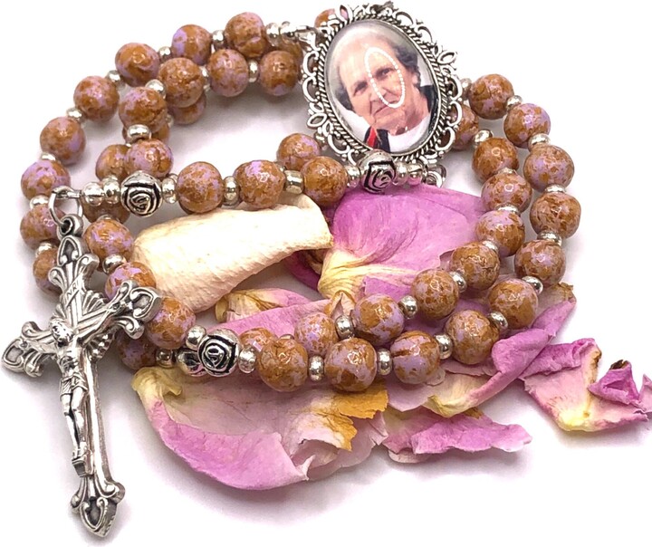 Etsy Photo Memorial Floral Rosary Made Using Your Dried Flower Petals, Flowers From Funeral