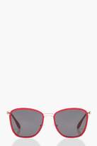 Thumbnail for your product : boohoo Retro Red Frame Sunglasses