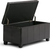 Thumbnail for your product : Simpli Home Poway Faux Leather Rectangular Storage Ottoman