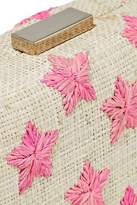 Thumbnail for your product : Kayu Embroidered Woven Straw Clutch