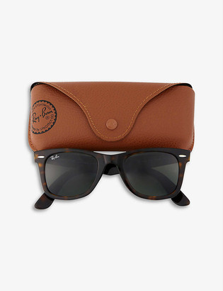 Ray-Ban Tortoiseshell thick frame wayfarer sunglasses RB2140 - ShopStyle