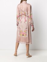 Thumbnail for your product : Alberta Ferretti Floral-Print Plisse Dress