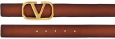 Thumbnail for your product : Valentino Garavani 3.5cm V Buckle Leather Belt