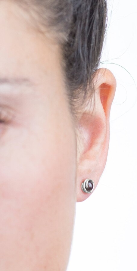 Etsy Genuine Garnet Gemstone, Sterling Silver, Stud Earring Set, January's Birthstone's Most Beautiful & Unique, Mothers Day Gift