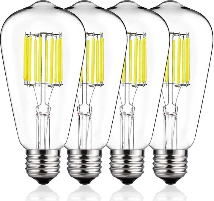 Emeritpro 80-Watt Equivalent ST64 Edison LED Light Bulb 5000K Daylight White (4-Pack)