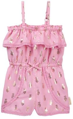 Juicy Couture Pineapple Foil Print Romper (Little Girls)