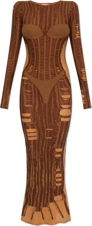 Diesel M-Calimera Semi-Sheer Panelled Maxi Dress