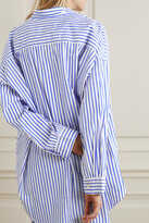 Thumbnail for your product : Denimist Oversized Striped Cotton-poplin Shirt - Blue