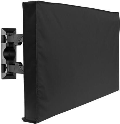 Mount Factory Outdoor TV Cover - 65' Model For 63' - 67' Flat Screens - Slim Fit - Weatherproof Weather Dust Resistant Television Protector - Black