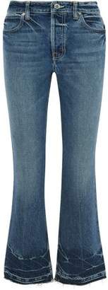 Helmut Lang Faded Mid-Rise Flared Jeans