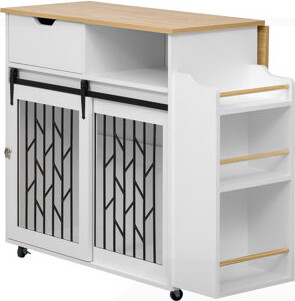 Gracie Oaks Kitchen Island End Table Pet Friendly Furniture
