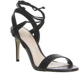 Thumbnail for your product : Office Midnight Strappy Ankle Tie Heels Black Croc Leather