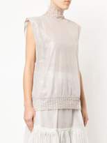 Thumbnail for your product : Maticevski shimmer turtleneck sleeveless blouse