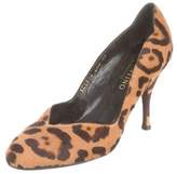 Thumbnail for your product : Valentino Ponyhair Round-Toe Pumps
