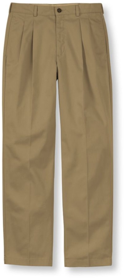 L.L. Bean Men's Wrinkle-Free Double L Chinos, Classic Fit Pleated -  ShopStyle Jeans