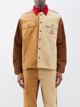 Marni X Carhartt - X Carhartt Wip Colour-block Cotton-canvas Shirt 