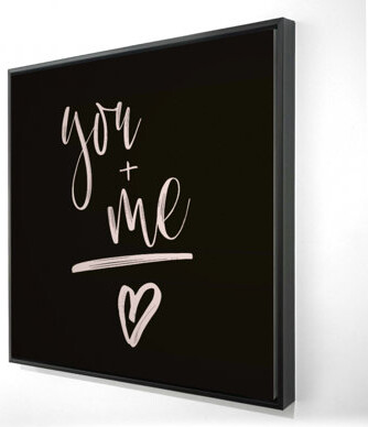 Begin Edition International Inc. You + Me Motivational Black Bedroom Framed Canvas | Home Decor