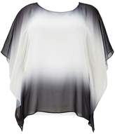 Thumbnail for your product : Evans Boutique Grey Ombre Overlay Top