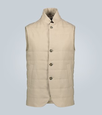 Loro Piana Quilted linen vest