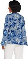 Thumbnail for your product : Linea By Louis Dell'olio by Louis Dell'Olio Faux Wrap Printed Top
