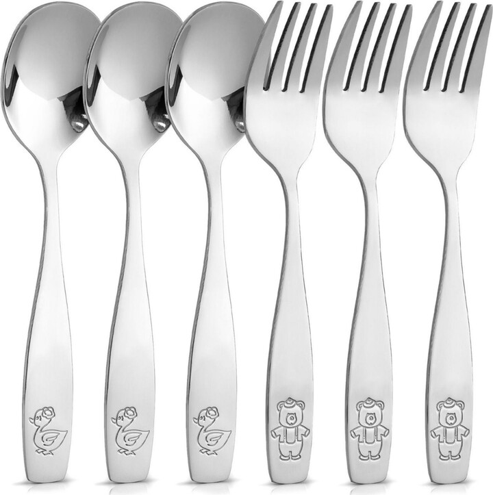 Zulay Kitchen Kids and Toddler Cutlery Set Designed For Self Feeding