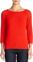 Thumbnail for your product : Jones New York Textured Sweater with 3/4 Raglan Sleeves (Petite)