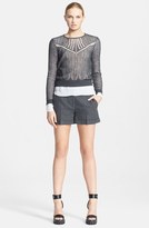 Thumbnail for your product : Alexander McQueen Pinstripe Wool Shorts