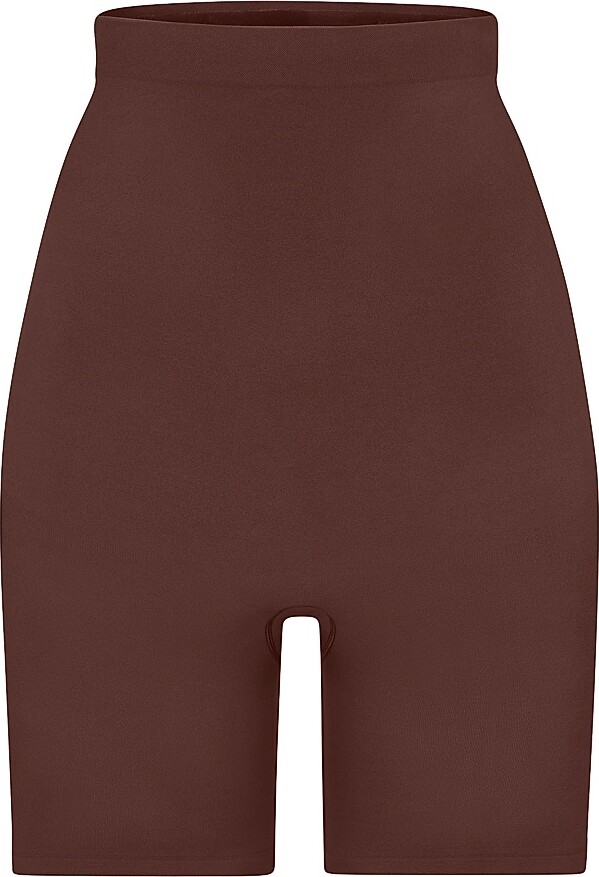 SKIMS Women's Seamless Sculpt High-Waisted Above-The-Knee Shorts - Sienna - Size Small