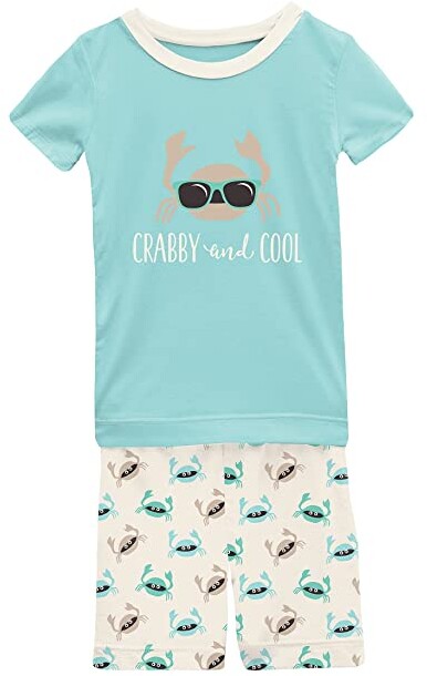 Hot Sales Little Boys Pajamas Sets,Jchen Age: 2-3 T TM Baby Toddler Kids Boys Short Sleeve Cartoon Crocodile Tops Bike Shorts Summer Outfit Home Wear Clothes for 1-6 Years Old Boys 