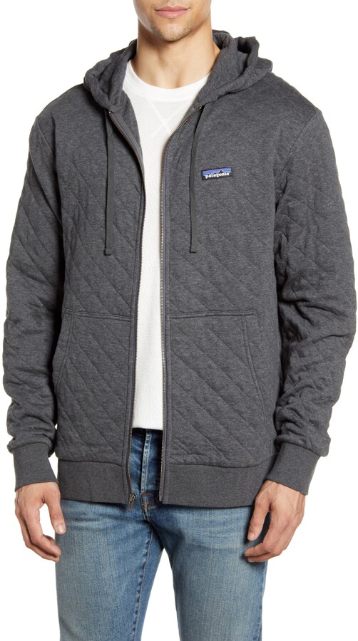 men's organic cotton quilt hoody