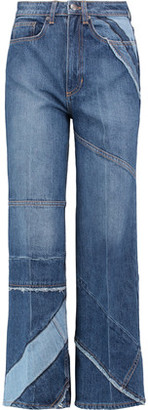 Marc by Marc Jacobs High-Rise Patchwork Flared Jeans