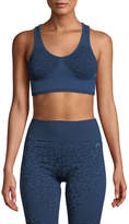 Thumbnail for your product : Varley Perkins Leopard-Print Racerback Sports Bra
