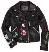 Thumbnail for your product : Blank NYC Girls' Embroidered Moto Jacket - Big Kid