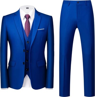 Pulcykp (Jacket + Vest + Pants) Candy Colors Slim Business Work