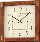 Thumbnail for your product : Seiko Wood Square Wall Clock - QXA469BLH