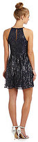 Thumbnail for your product : B. Darlin Foiled Lace High-Neck Dress