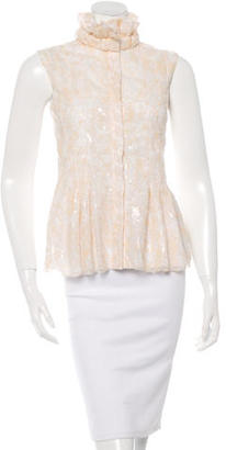 Chanel Coated Lace Sleeveless Top w/ Tags