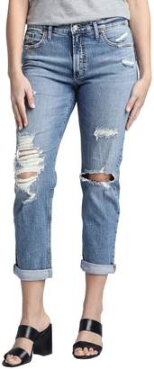 Silver Jeans Not Your Boyfriend's Distressed Jeans