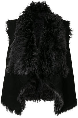 Ash draped fur coat