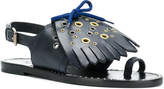 Thumbnail for your product : Burberry Kiltie Fringe Leather sandals
