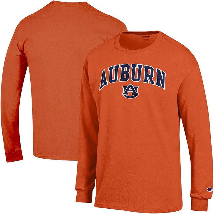 Men's Champion Orange Auburn Tigers Arch Over Logo 2-Hit Long Sleeve T-Shirt