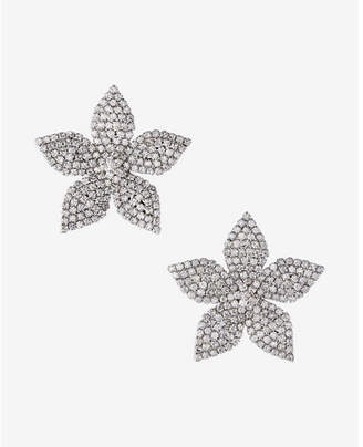 Express pave flower earrings