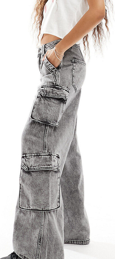 Stradivarius Petite STR straight leg jean in light wash - ShopStyle