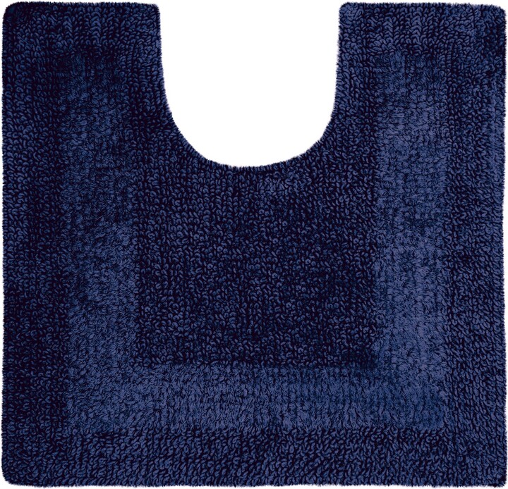 Dunelm Super Soft Reversible Navy Pedestal Mat Blue ShopStyle