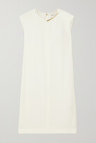 Thumbnail for your product : Victoria Beckham Chain-embellished Crepe Dress - White