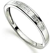 Thumbnail for your product : Love DIAMOND Platinum 25 Point Diamond Channel Set Eternity Ring