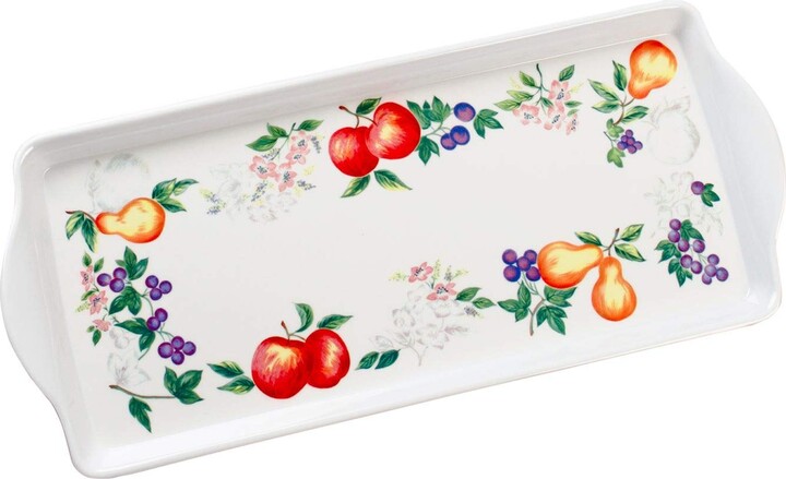 Reston Lloyd Corelle Coordinates by Melamine Tidbit Serving Tray, Chutney