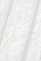 Thumbnail for your product : Erdem Rea Belted Open-back Cutout Cotton-blend Lace Halterneck Midi Dress - Ivory
