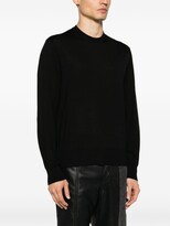 Thumbnail for your product : Neil Barrett Logo-Embroidered Crew-Neck Wool Jumper